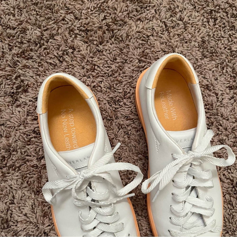 EVERLANE ReLeather Sneakers in White 8 - Picture 7 of 9